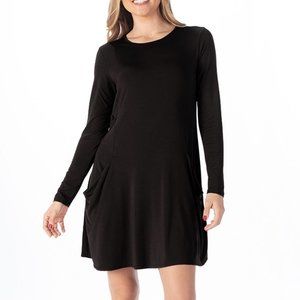 Betabrand Classic Black Long Sleeve Dress size small